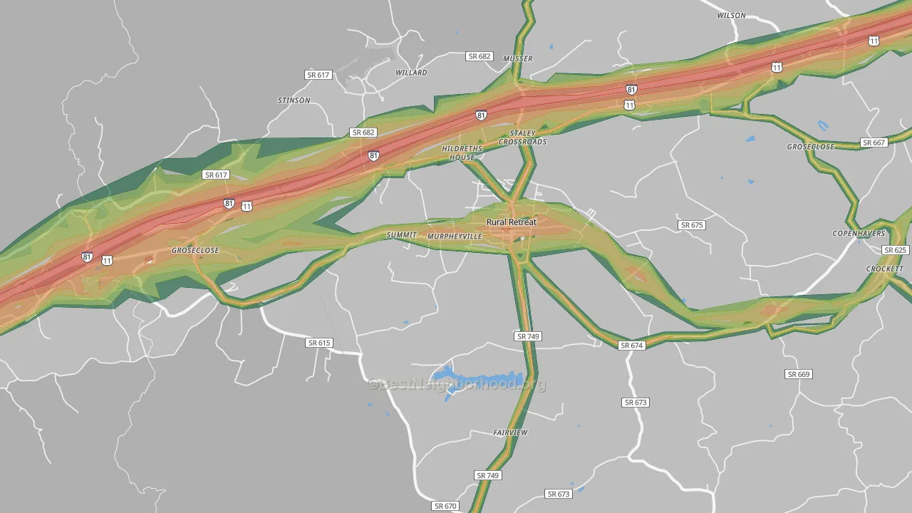 24368, VA Map of Noise Levels in 24368