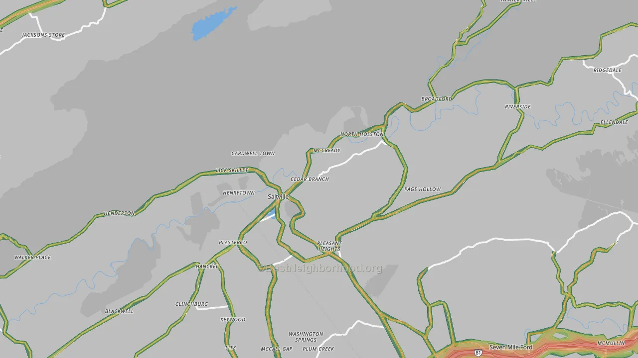 24370, VA Map of Noise Levels in 24370