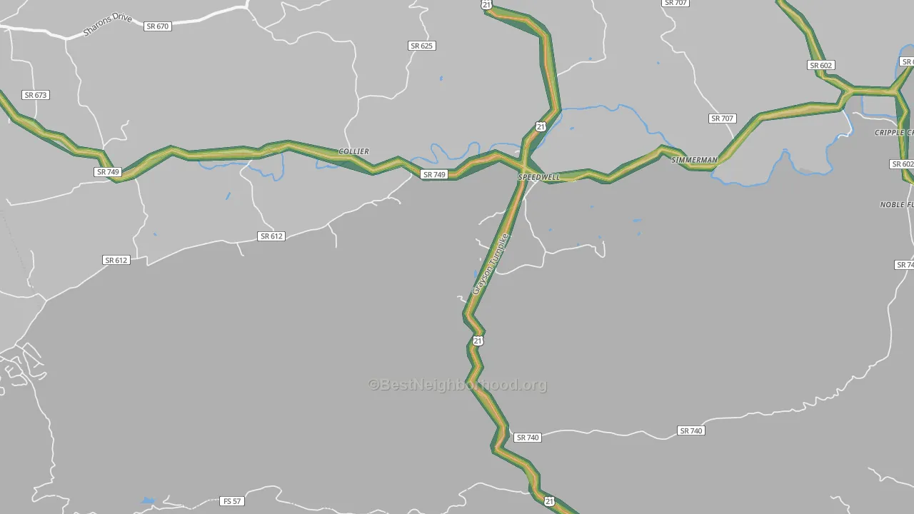 24374, VA Map of Noise Levels in 24374
