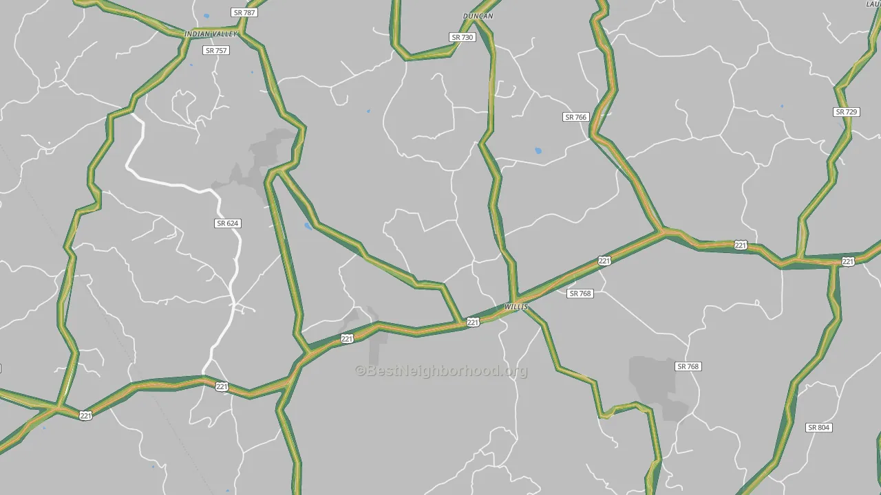 24380, VA Map of Noise Levels in 24380