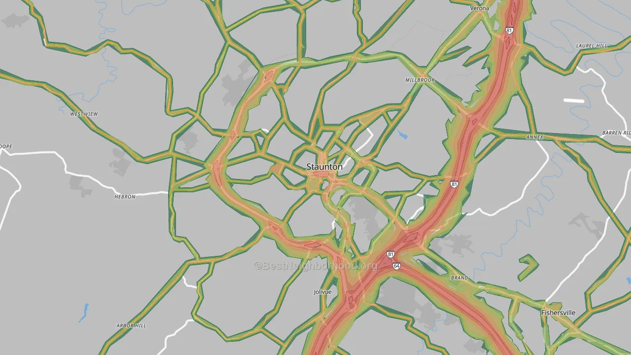 24401, VA Map of Noise Levels in 24401
