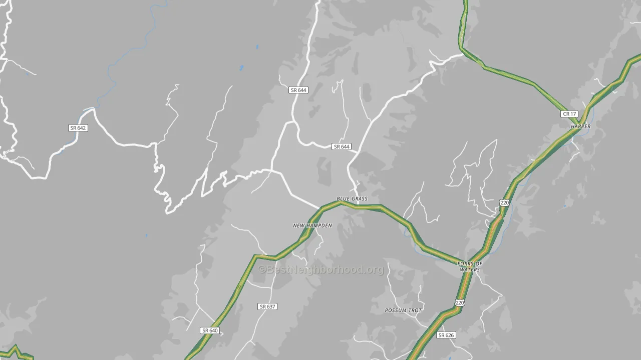 24413, VA Map of Noise Levels in 24413