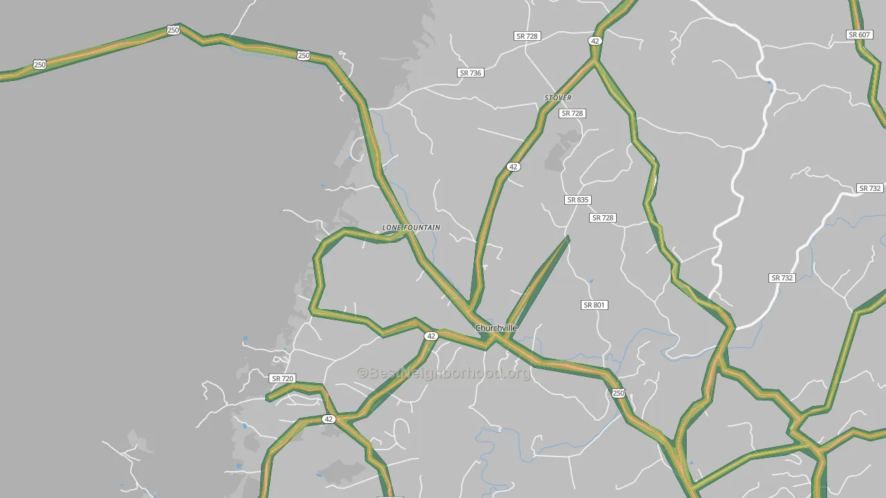 24421, VA Map of Noise Levels in 24421