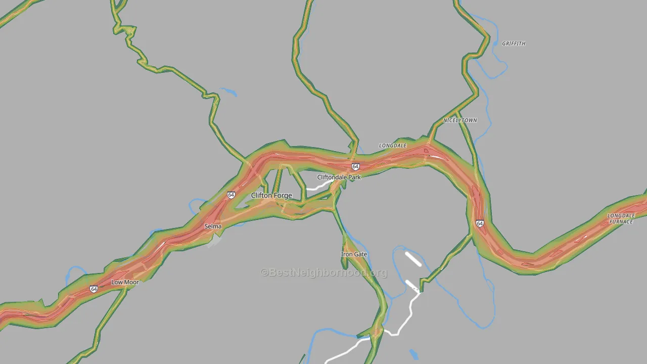 24422, VA Map of Noise Levels in 24422