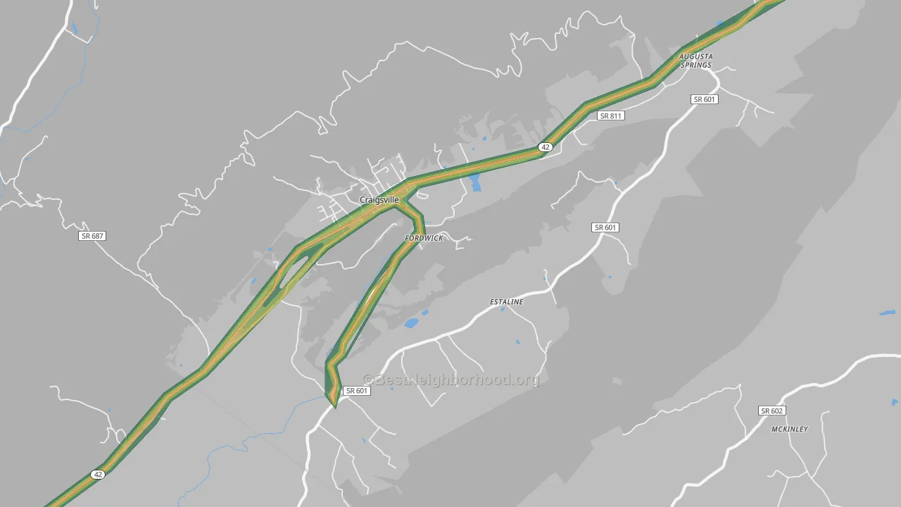 24430, VA Map of Noise Levels in 24430