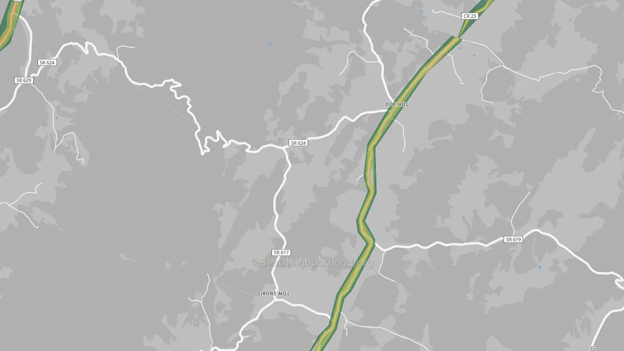 24433, VA Map of Noise Levels in 24433