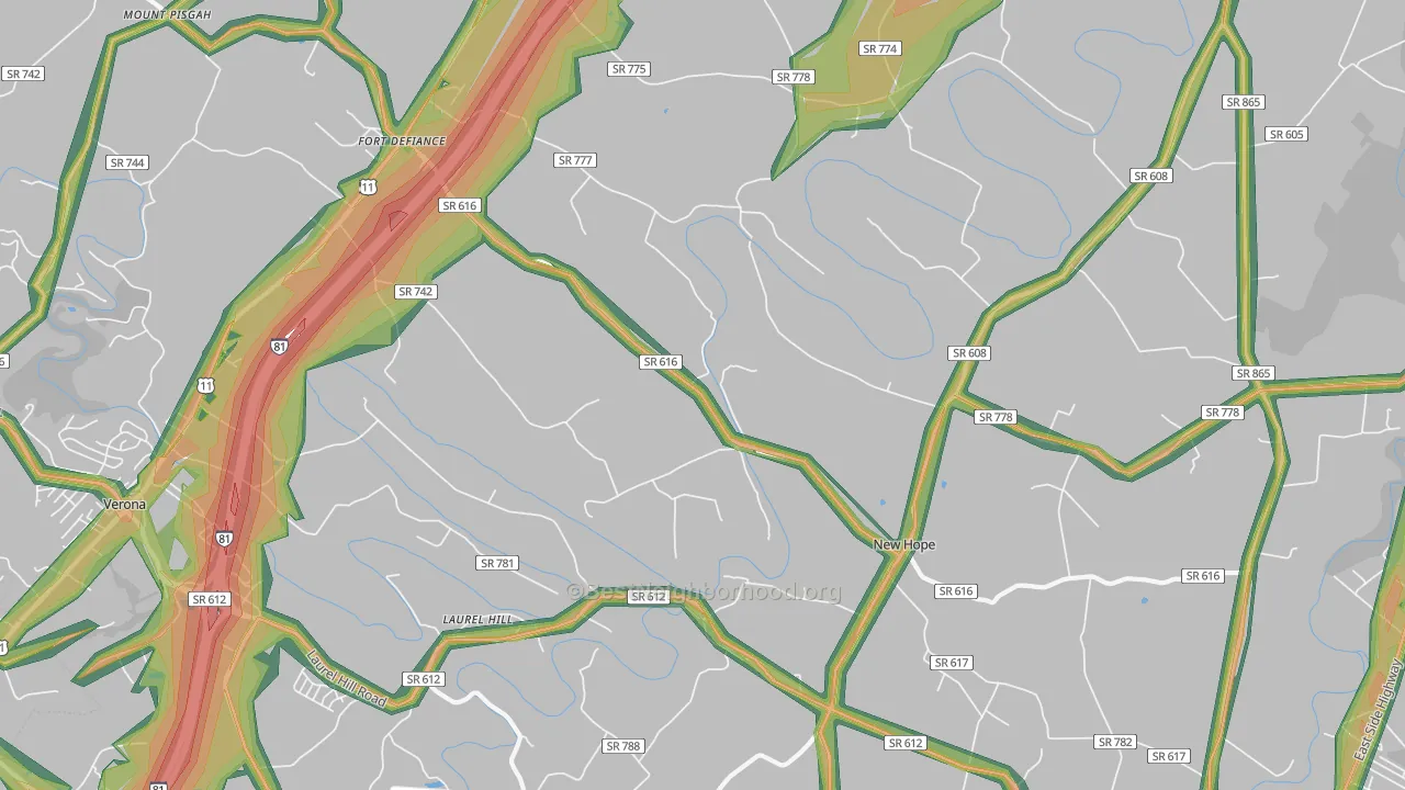 24437, VA Map of Noise Levels in 24437