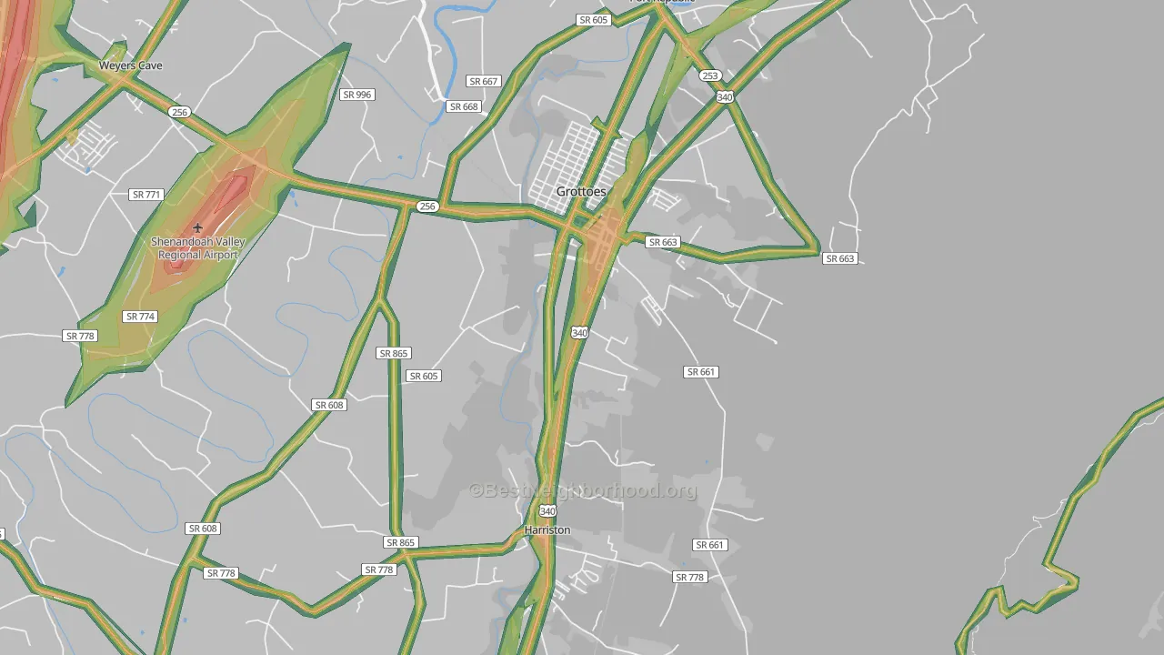 24441, VA Map of Noise Levels in 24441