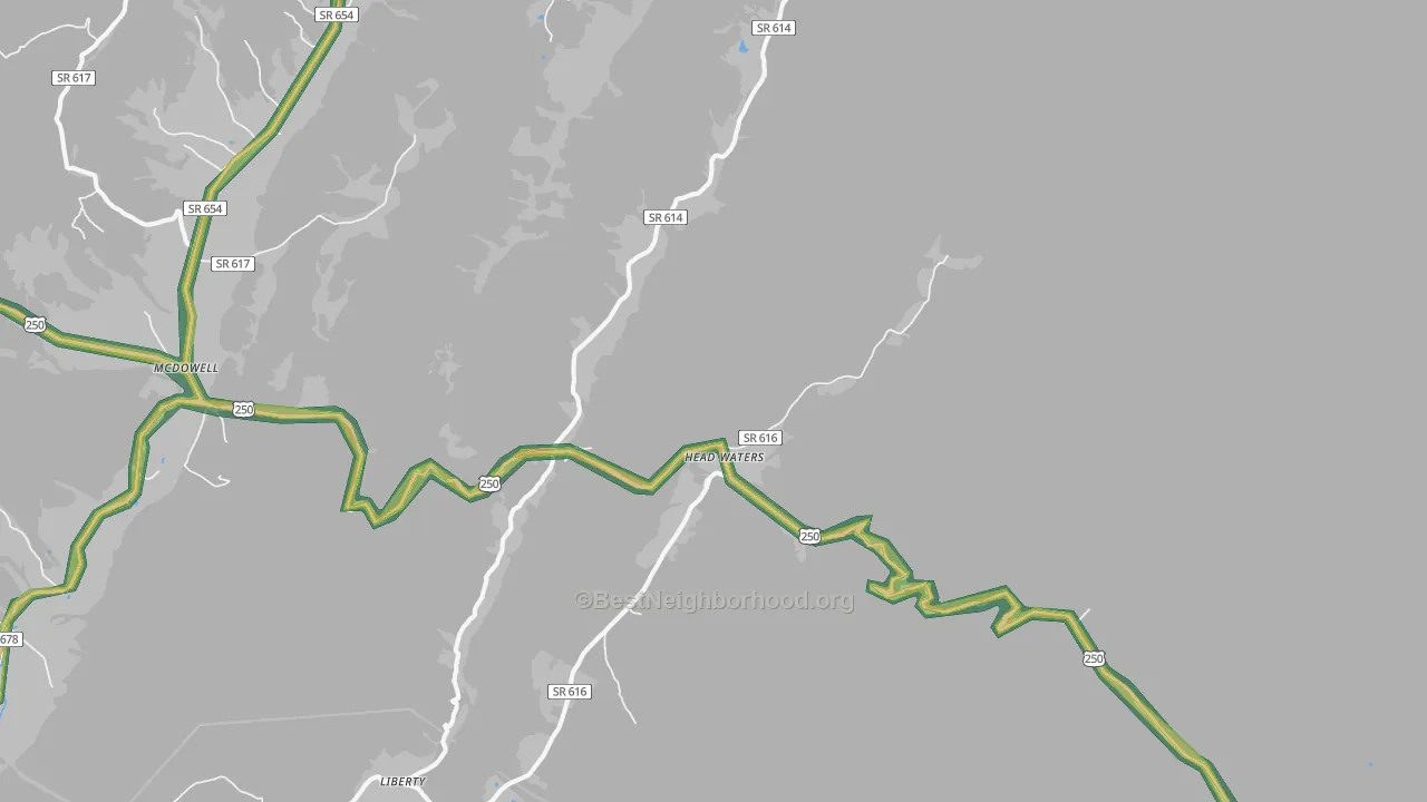 24442, VA Map of Noise Levels in 24442