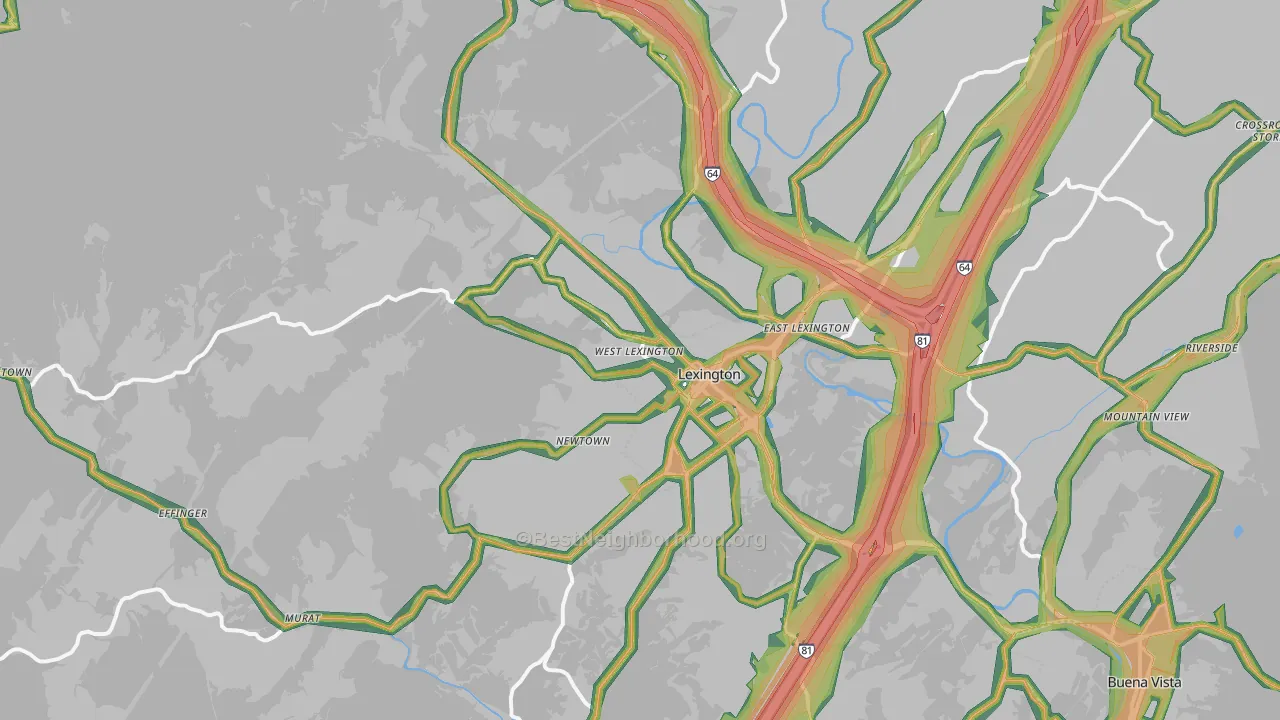24450, VA Map of Noise Levels in 24450