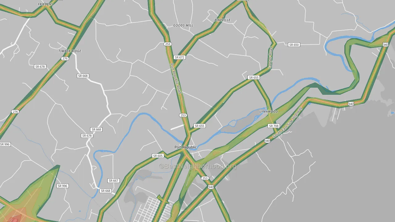 24471, VA Map of Noise Levels in 24471