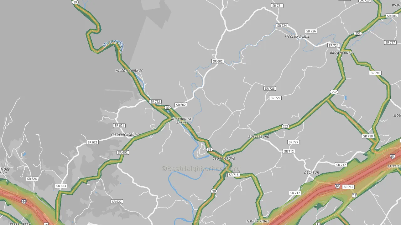 24473, VA Map of Noise Levels in 24473