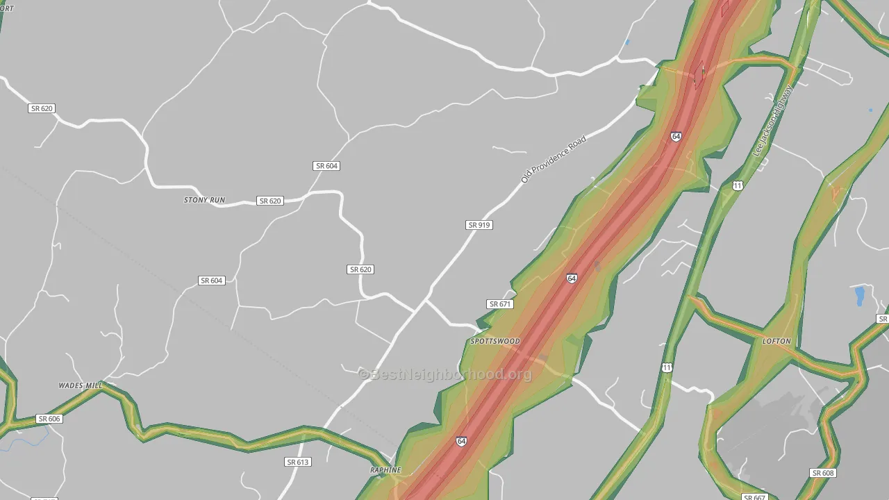 24476, VA Map of Noise Levels in 24476