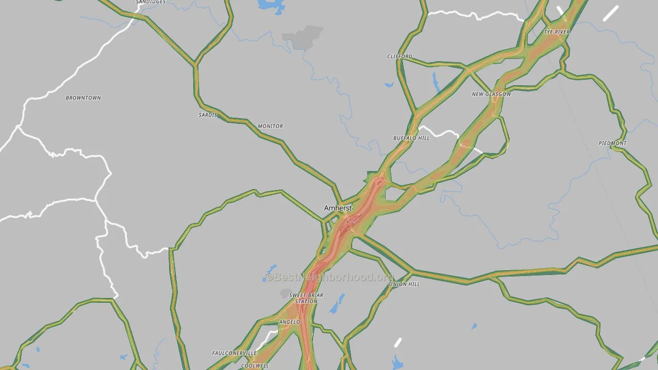 24521, VA Map of Noise Levels in 24521