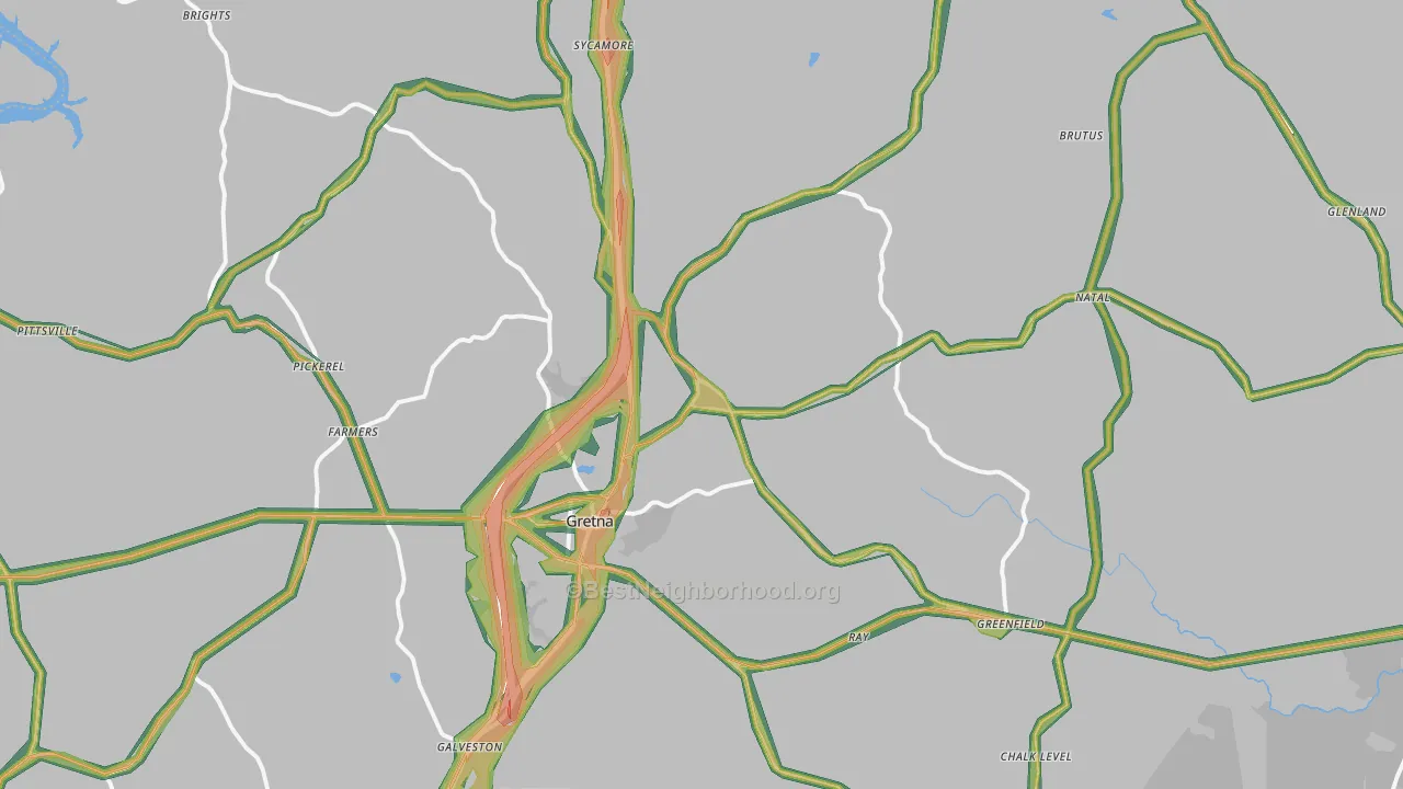 24557, VA Map of Noise Levels in 24557