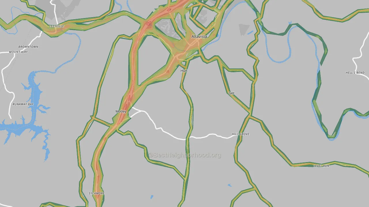 24563, VA Map of Noise Levels in 24563