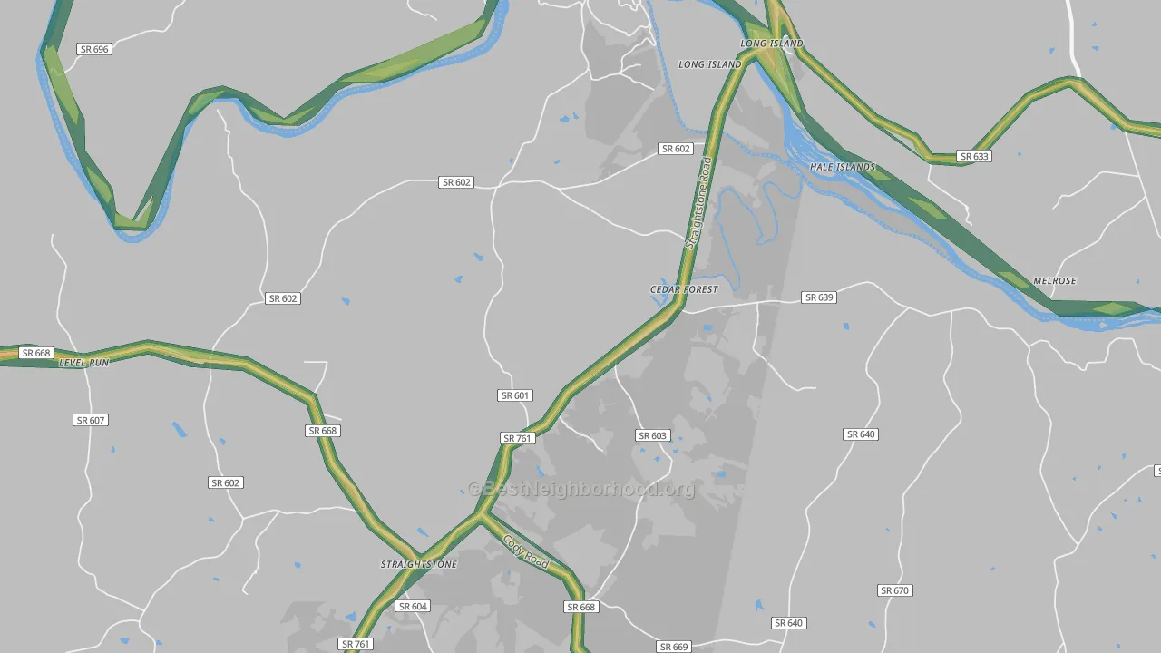 24569, VA Map of Noise Levels in 24569