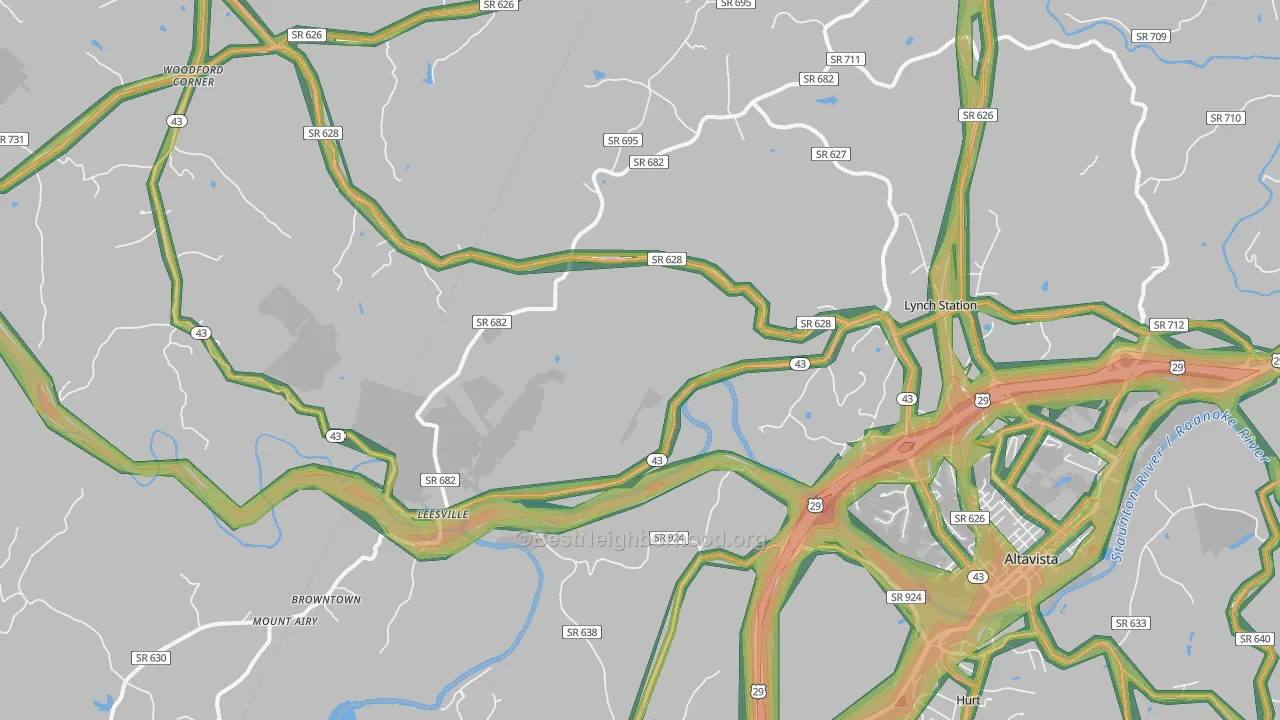 24571, VA Map of Noise Levels in 24571