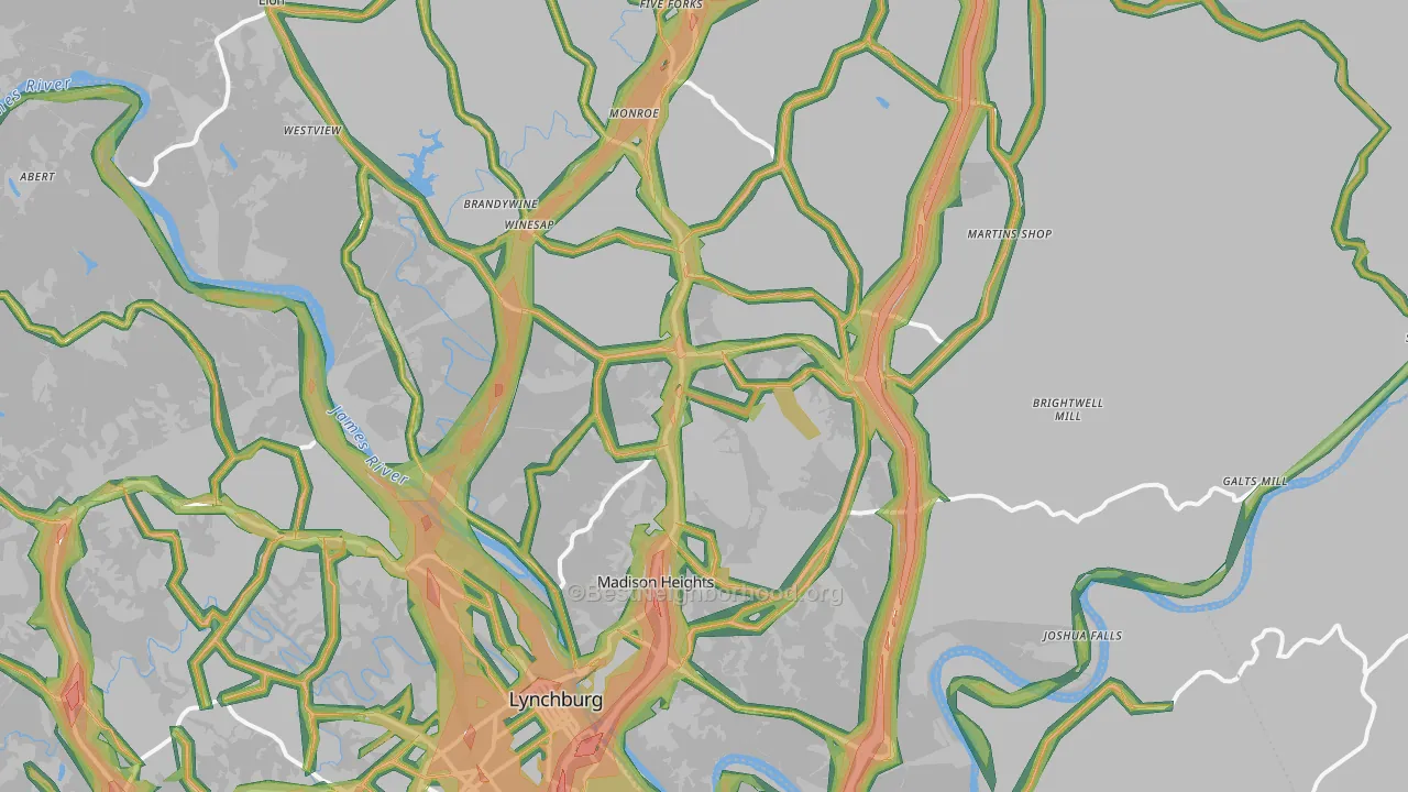 24572, VA Map of Noise Levels in 24572
