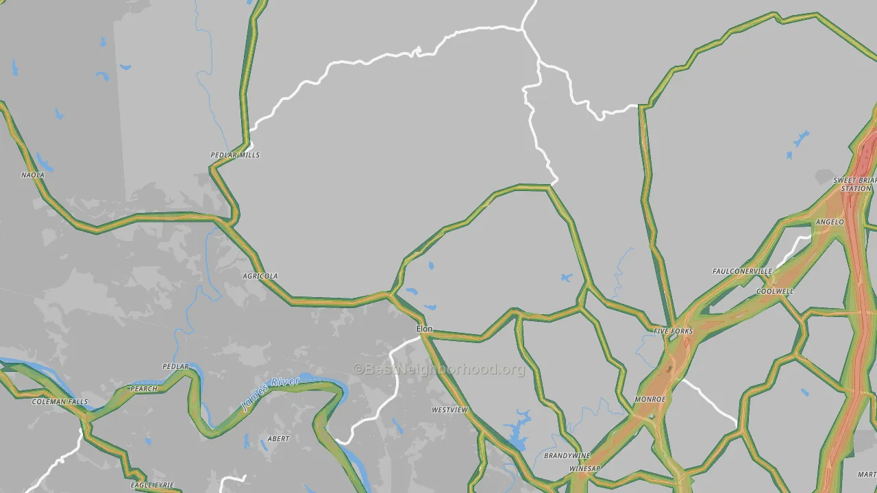 24574, VA Map of Noise Levels in 24574