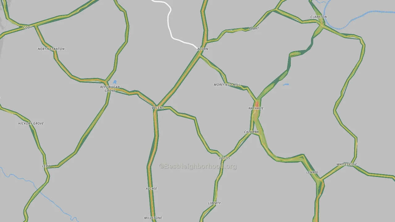 24577, VA Map of Noise Levels in 24577