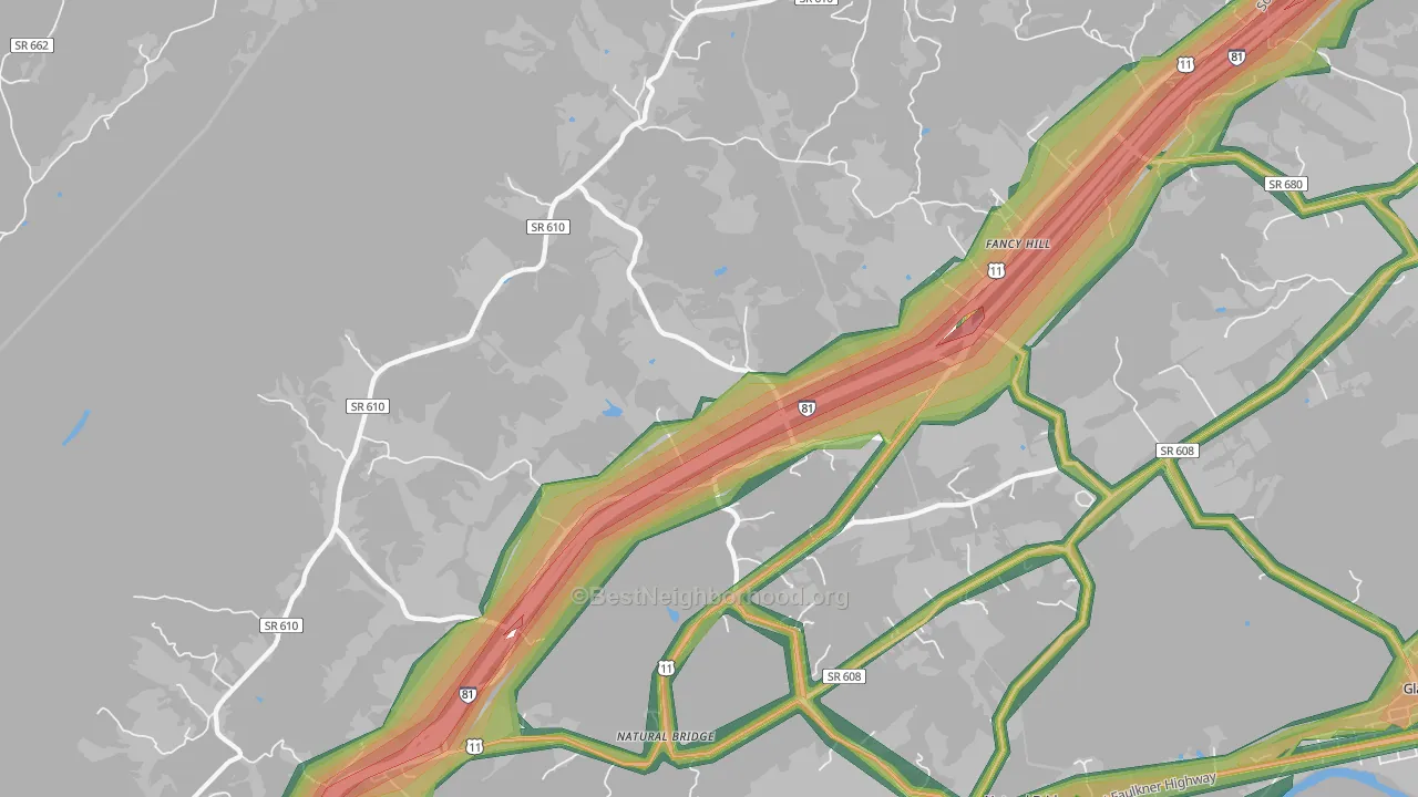 24578, VA Map of Noise Levels in 24578