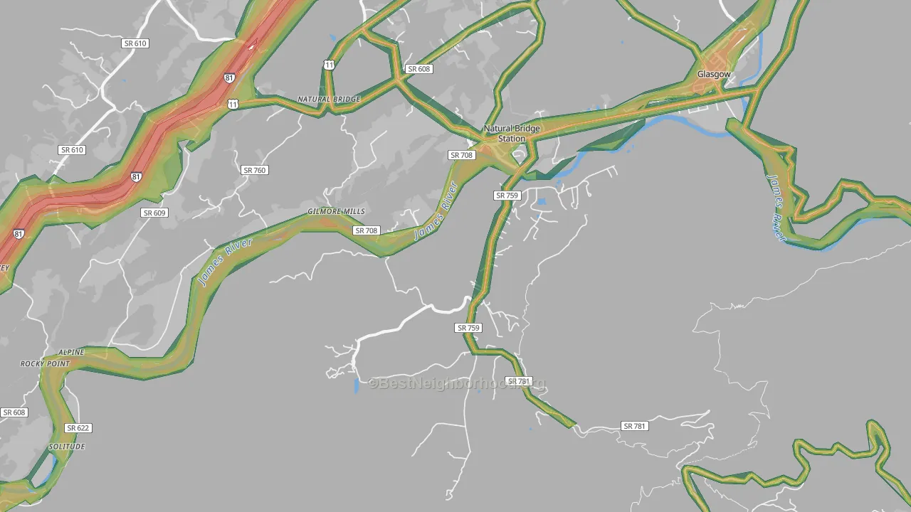 24579, VA Map of Noise Levels in 24579