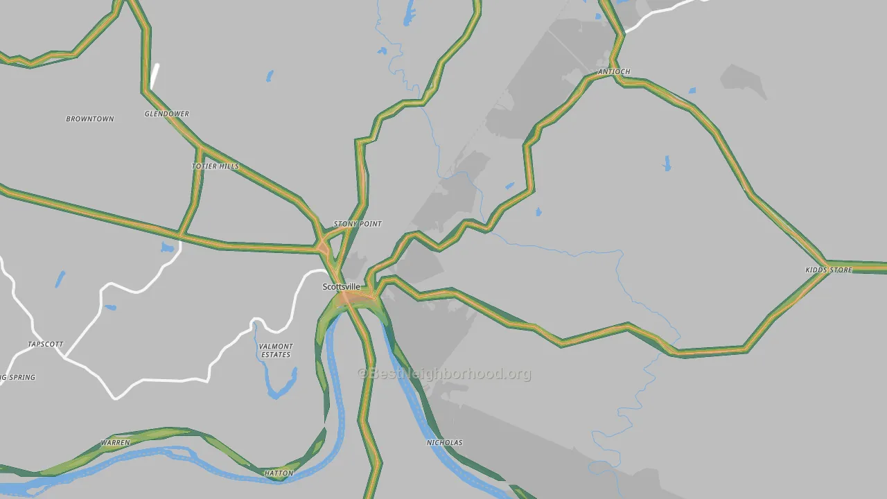 24590, VA Map of Noise Levels in 24590