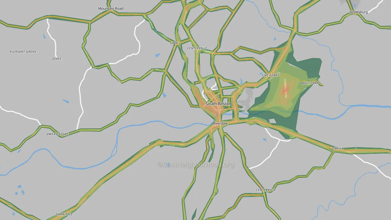24592, VA Map of Noise Levels in 24592