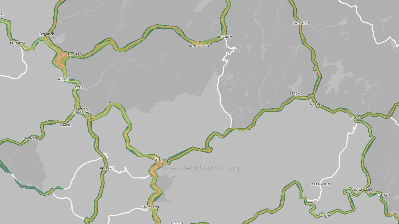 24614, VA Map of Noise Levels in 24614