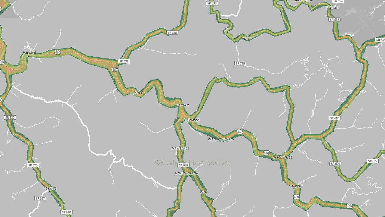 24631, VA Map of Noise Levels in 24631