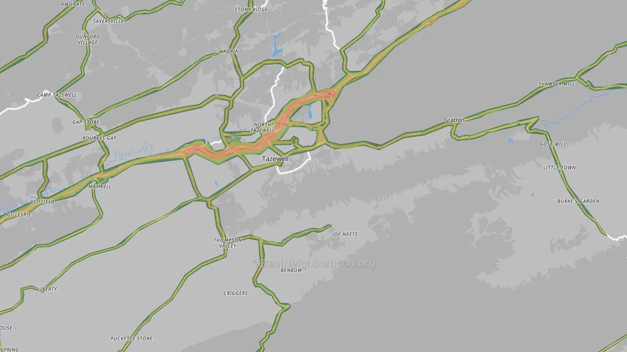24651, VA Map of Noise Levels in 24651