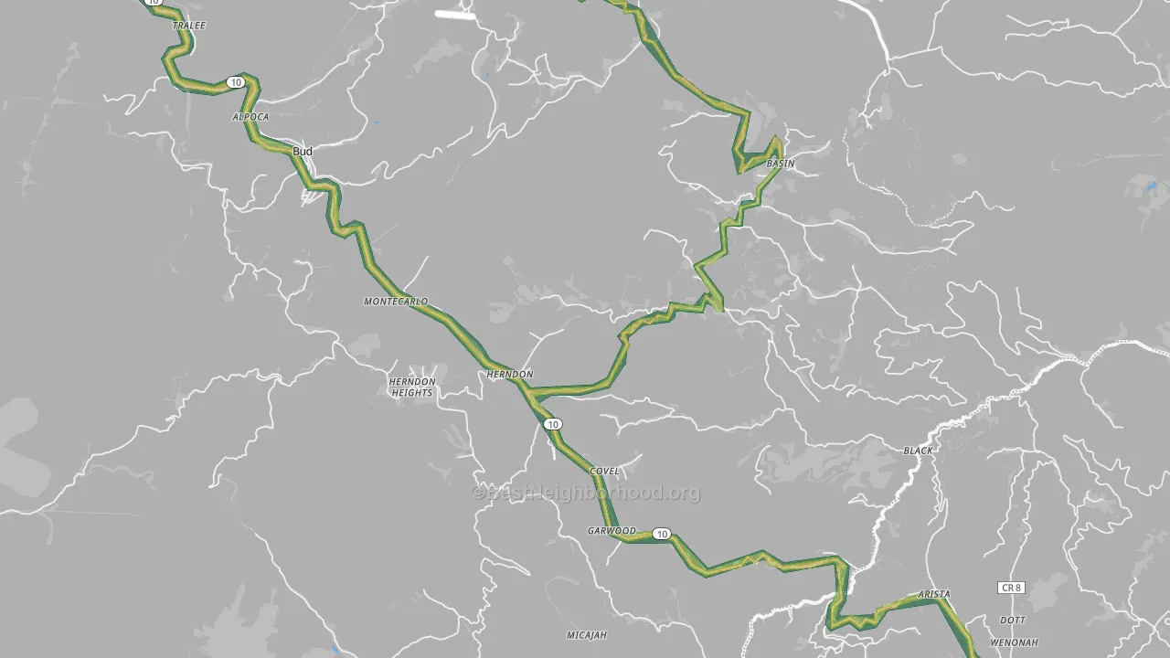 24726, WV Map of Noise Levels in 24726