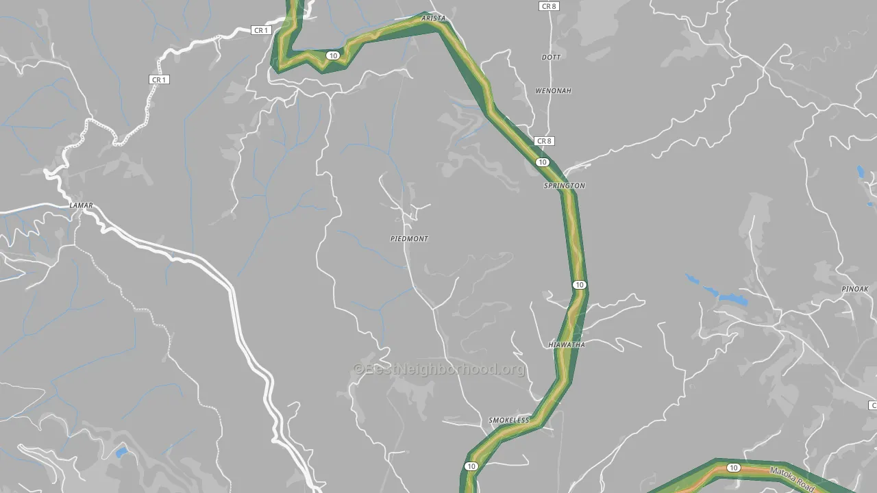 24729, WV Map of Noise Levels in 24729