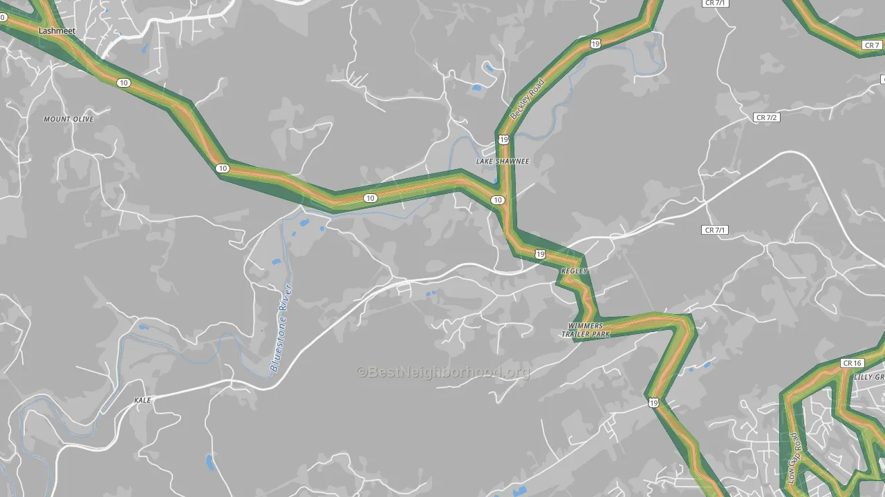 24731, WV Map of Noise Levels in 24731