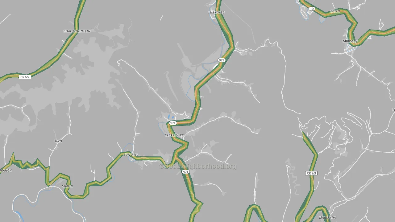 24822, WV Map of Noise Levels in 24822