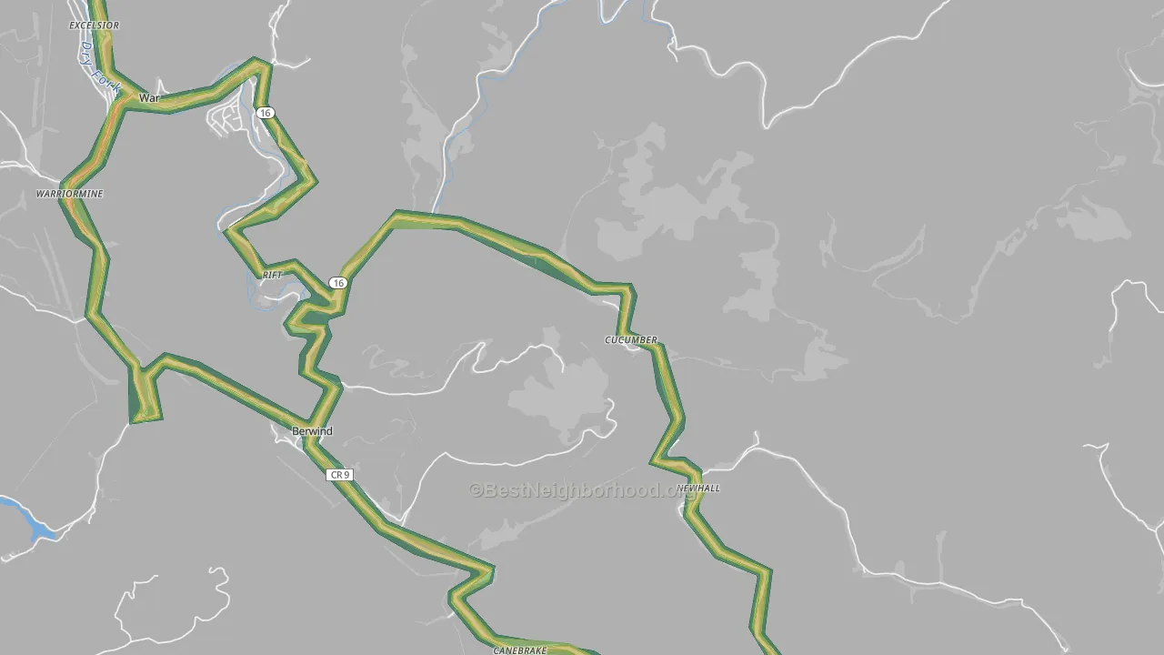 24826, WV Map of Noise Levels in 24826