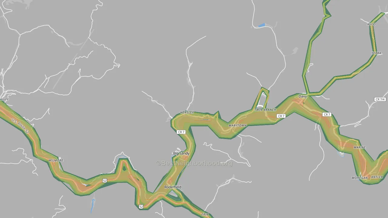 24843, WV Map of Noise Levels in 24843