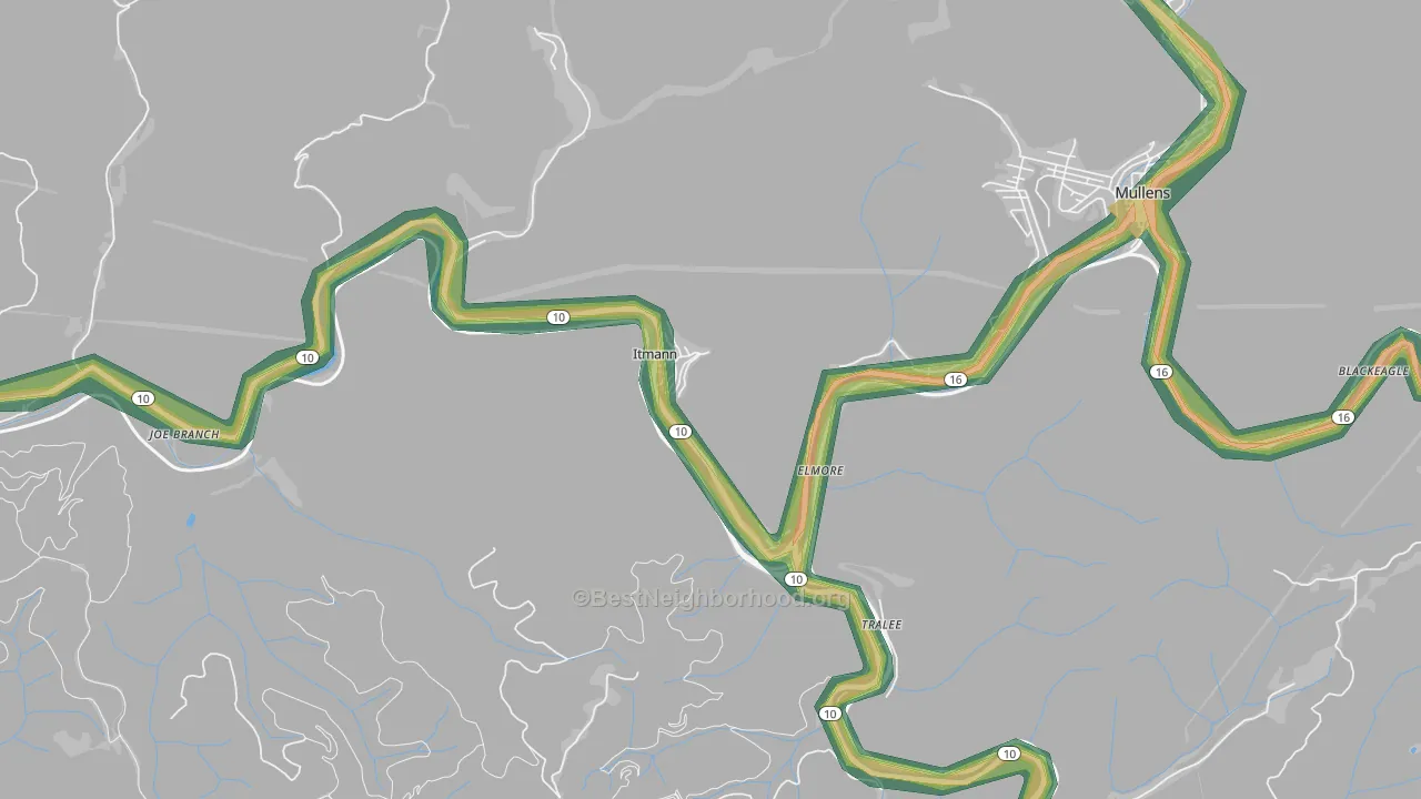 24847, WV Map of Noise Levels in 24847