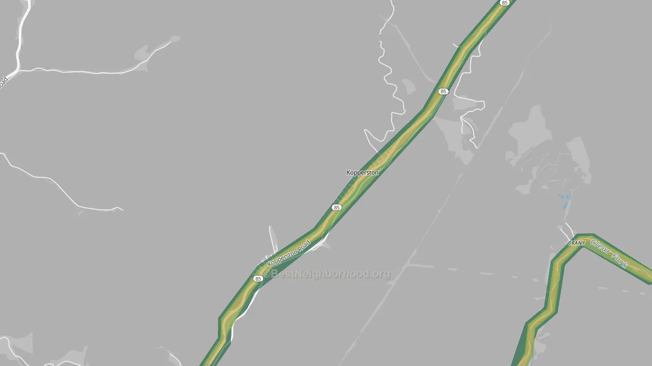 24854, WV Map of Noise Levels in 24854