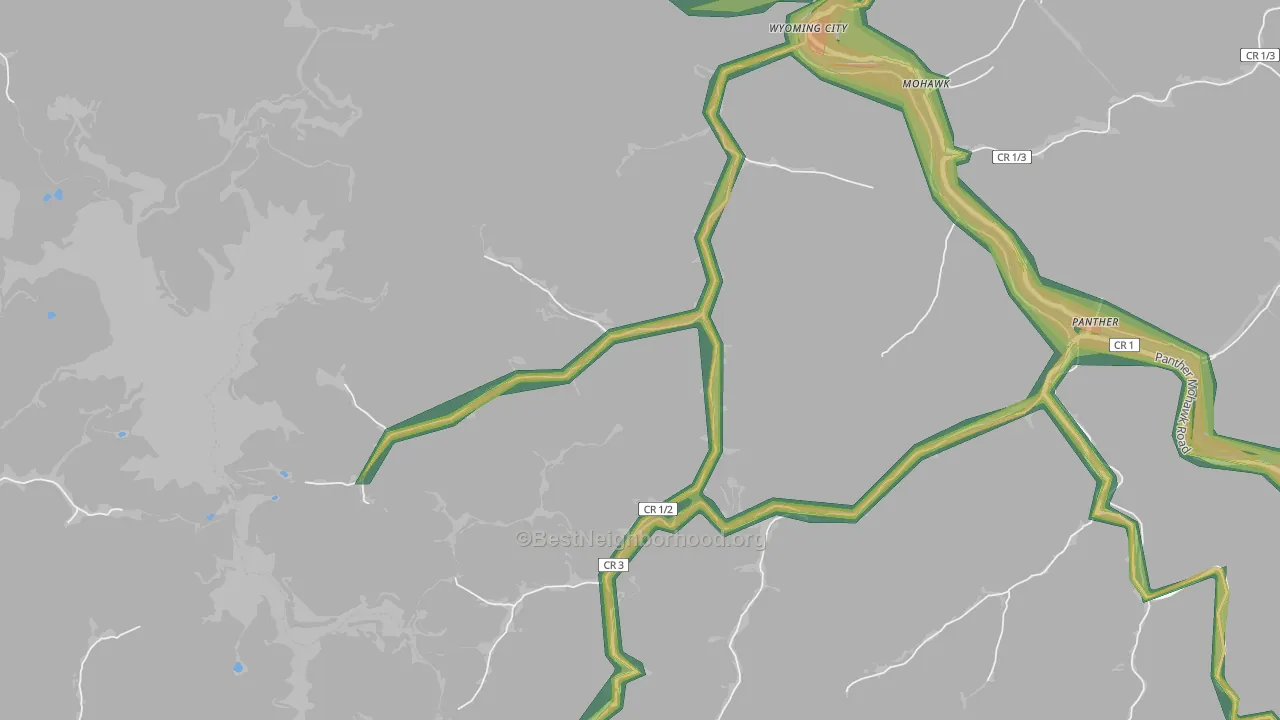 24862, WV Map of Noise Levels in 24862