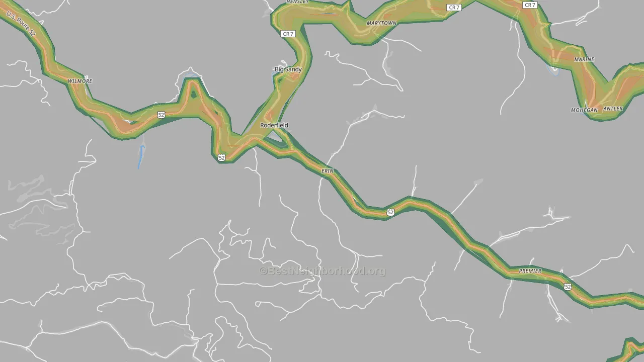24881, WV Map of Noise Levels in 24881