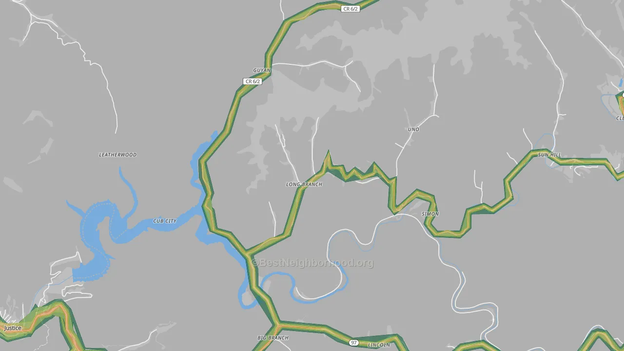 24882, WV Map of Noise Levels in 24882