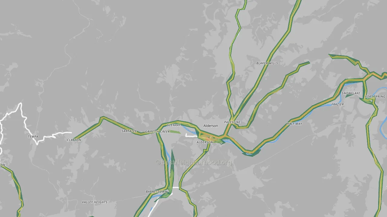 24910, WV Map of Noise Levels in 24910