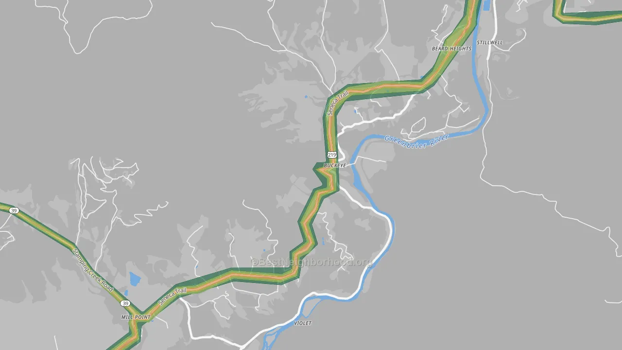 24924, WV Map of Noise Levels in 24924
