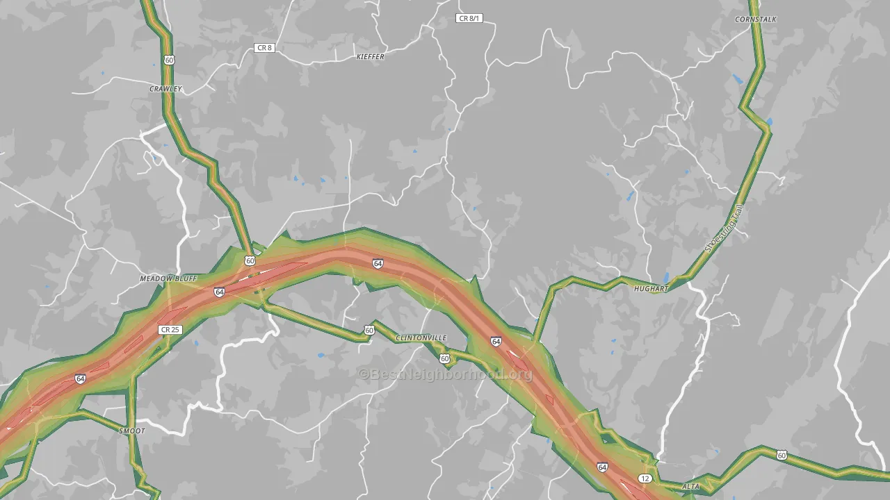 24931, WV Map of Noise Levels in 24931