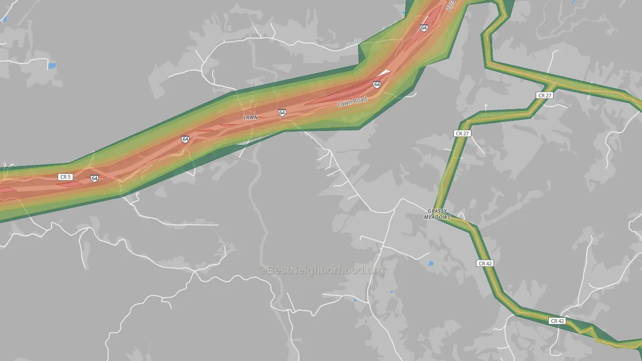 24943, WV Map of Noise Levels in 24943