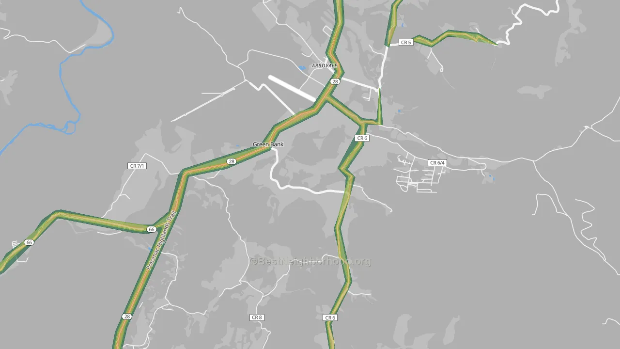 24944, WV Map of Noise Levels in 24944