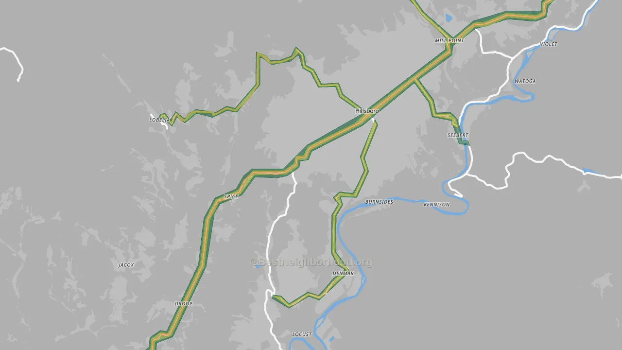 24946, WV Map of Noise Levels in 24946