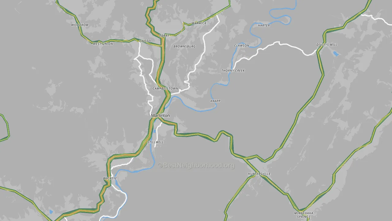 24954, WV Map of Noise Levels in 24954